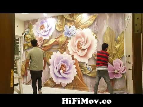 how to install flex wallpaper step by step | 3d wallpaper new design for  bedroom | 3d wallpaper from rajanamewallpaper 3d Watch Video 
