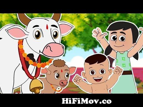 Meri Gaiya Aati Hai | Gaiya Meri | Hindi Rhymes Collection for Children |  from gayiya meri Watch Video 