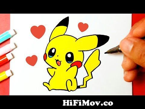  Cómo dibujar Pokémon PIKACHU lindo y fácil ♥ Dibujos Bonitos