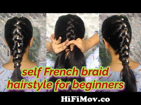 French braid hairstyle French braid hairstyle in tamil simple hairstyle  easy hairstyle from 16yrs tamil girl hair Watch Video 