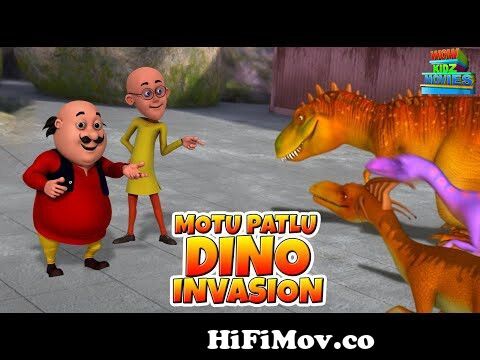 Motu Patlu | Kids Cartoon | Motu Patlu Dino Invasion | Full Movie | Wow  Kidz | #spot from motu patlu মাছরাঙ্গা টিভি Watch Video 