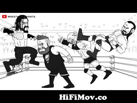 WWE Royal Rumble Cartoon: Roman Reigns vs Kevin Owens & Bill Goldberg vs  Drew McIntyre from wwe cartoon fun Watch Video 