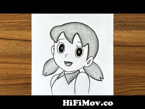 Nobita And Shizuka Drawing // How To Draw Nobita And Shizuka // Cartoon  Drawing // Pencil Drawing