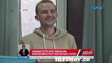 Ukrainian tattoo artist, binasag ang world record sa tuloy-tuloy na pagta- tattoo | UB from abcd tattoo song Watch Video 