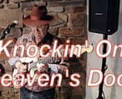 In this live music video, you will find me playing “Knockin’ On Heaven’s Door,” written and originally performed by Bob Dylan. nnI like playing “Knockin’ On Heaven’s Door” with a chilled, bouncy groove in a jazz-blues style. I find the chord changes to have many options, which makes improvising a whole lot of fun with multiple directions to go in when soloing.nnThis live music performance was recorded at the Desert Mountain Club in Scottsdale, Arizona, in the Cochise / Geronimo C