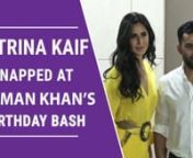Star lady Katrina Kaif pulled off a yellow outfit gracefully, as she walked into Bhaijaans’s residence for birthday celebrations among other B Town celebs.