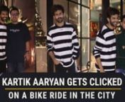 Kartik Aaryan was recently clicked in the city. The actor was in a happy mood as he posed for the paparazzi and clicked pictures with female fans adoring him. The actor was seen on a bike ride as he stepped out in his casual look. Check it out.