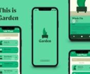 Garden is an app created for the collector oriented houseplant owner designed to replicate the joy of gardening. Design and idea by Cole Keister.