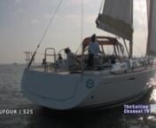 TheSailingChannel brings you an in-depth look at the Dufour 525 grand &#39;Large, the flagship of the Dufour Yacht line. At 52.5 feet length overall, the 525 combines sleek, elegant European styling by French and Italian designers with stiff, strong construction making her a fast blue water cruiser. The topsides feature a low coach roof, uncluttered teak decks, dual wheels, a German mainsheeting system operated at the helm, wide transom, and electrically operated swim platform. Below decks, the mood