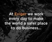 Find out more: https://www.exiger.com/exco-vs-status-quonnSince its beginning Exiger has worked to make the world a safer place to do business.nnThe thesis behind Exiger was to invest equally in purpose-built technology and from-the-industry subject matter expertise to build a company to disrupt the old way of tackling compliance challenges and truly make an impact on our growing global financial crime and corruption problem.nnThe statistics are staggering. Despite an enormous amount of investme