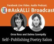 In another first for the Alliance of Independent Authors (ALLi), and as part of its 2019-2020 season of broadcasts, ALLi launches the first Self-PublishingPoetry Podcast.nnFor poets, this is a safe online space to read and perform, to get advice about online poetry publishing and creative enterprise, and to get more attention.nnOn the #AskALLi Self-Publishing Poetry Podcast, find:nn* Advice on how to self-publish poetry books for pleasure and profitndiscussion about writing and publishing op