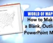In this video I&#39;m going to show you how to make a blank or printable outline map that you can use for a worksheet or a lesson. Our maps are easy to customize for your sales, marketing or educational presentations or projects. Every object in one of our maps is an independent individual object that can be customized. The techniques shown here also work with Google Slides and Apple Keynote.nnThe normal configuration is that our maps come with color in them. The first slide has land and text, the s