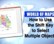 In this video we&#39;re going to talk about how you can select multiple objects for customizing. To do this we use the shift key. nnOur maps are easy to customize for your sales, marketing or educational presentations or projects. Every object in one of our maps is an independent individual object that can be customized. The techniques shown here also work with Google Slides and Apple Keynote.nnVery often we need to select several states or counties to create a region. It is much easier to change th