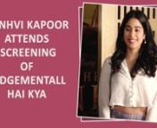 Ekta Kapoor hosted a special screening of Judgementall Hai Kya. Many celebrities were present for the screening. Manish Paul present at the screening. Amyra Dastur was there for the screening. She looked super chic in a white dress and black stilettos.nSonal Chauhan was also present for the screening. She kept it casual in denim overalls. Janhvi Kapoor was then spotted at the screening. She looked stylish in checked pants and a white crop top. Swara Bhaskar was present for the screening.