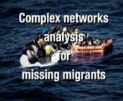 Complex networks analysis for missing migrants. from rfl