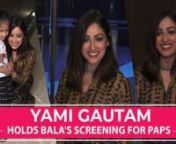 Yami Gautam recently held a special screening of Bala for the paparazzi. The actress has been receiving a lot of love for the movie and her character hence she set up the screening as a way of showing her gratitude. The actress looked stylish at the screening as she donned golden-ochre pants with blue patterns and a matching ochre top with zig-zag patterns.