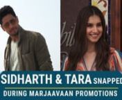 The upcoming movie Marjaavaan has been creating quite a lot of buzz in the media ever since its inception. Recently, the lead actors of Marjaavaan, Sidharth Malhotra and Tara Sutaria have been snapped together by the shutterbugs as they stepped out for the promotions of the movie. Sidharth looked dapper in a grey t-shirt teamed up with a green shirt, matching trousers and shoes. Tara, on the other hand, looked pretty in printed co- ords consisting of a crop top with dramatic sleeves and a long s