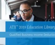 This video describes the Section 199A qualified business deduction, as well as demonstrating how to input the data using ATX 2019. This includes reviewing changes made to forms for pass-through entities, as well as how to use Form 8995 in 1040 returns.