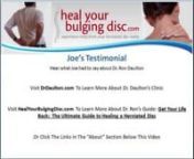 http://www.drdaulton.com - Click this link to learn more about Dr. Ron Daulton, Jr.&#39;s clinicnnhttp://www.healyourbulgingdisc.com/services.html - Click this link to learn more about Dr. Ron&#39;s Book,