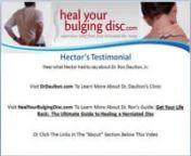 http://www.drdaulton.com - Click this link to learn more about Dr. Ron Daulton, Jr.&#39;s clinicnnhttp://www.healyourbulgingdisc.com/services.html - Click this link to learn more about Dr. Ron&#39;s Book,