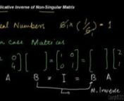 9-Math-1 1.5 SF Multiplicative Inverse of a Non-Singular Matrix (in Urdu).mp4 from urdu mp4