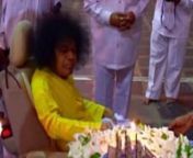 This is am excerpt from a longer film on Sathya Sai Baba&#39;s 80th Birthday and shows him cutting the Birthday cakes inside the Poornachandra Auditorium.