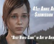 As lead Cinematic Animator / Supervisor @ NaughtyDog, this was our The Last of Us animation reel submission for the 41st Annie Awards for