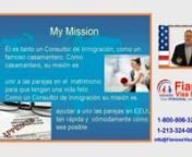 https://www.visacoach.com/spanish-fiancee-video/Spanish introduction for the Latina Fiance or Spouse of an American, explaining how VisaCoach will personally help her and her American through the visa petition process to immigrate to USA from Cuba, Peru, Ecuador, Costa Rica and throughout Latin America, as quickly and safely as possible, with personal support every step of the way. For more information, and/or Personal support by Fred Wahl, Certified Immigration consultant call 1-800-806-3210