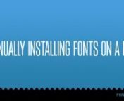 Some of us font nerds take for granted that everyone doesn&#39;t necessarily know how to install a font. In this video, Dan walks you through how to manually install fonts to begin utilizing custom fonts. For more help documentation, visit www.fontspring.com/support.