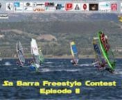 A short clip about the Sa Barra Freestyle Contest - Episode II (year 2014). Rossel Bertoldo won the contest beating Mattia Fabrizi (2°) and Stefanino Lorioli (3°). Giovanni Passani is the Junior Contest and Super Session winner. In the Under 20 competition he beats Matteo Testa and Nicolò Tagliafico (14 years old), in the Super Session he did first beating Jacopo Testa (2°) and Gigi Madeddu (3°).nnThe contest has been place in the Windsurfing Club Sa Barra, in the Sant&#39;Antioco island (Sout