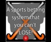 Winning Sports Betting System - You can&#39;t lose!nhttp://tinyurl.com/la78dslnnCan I ask you this?nIs your passion willing to follow a winning sports betting system but simply don&#39;t have time to analyze the stats and probabilities yourself?nnAre you tired of losing by following so called sportsnguru&#39;s that have no clue what they are doing?nnImagine if you had a fully automated Sports betting robot that not only calculates all the stats and probabilities but also gives you EXACT picks you need to pl