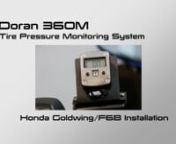 Install Doran TPMS On Honda Goldwing from honda goldwing