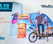 Skyline® WindScape®, the world&#39;s first air-powered exhibit system®, is so compact ... you can bring it to your next show on your bike! Check it out. To order a brochure, go to: http://www5.skyline.com/Skyline-WindScape-Brochure