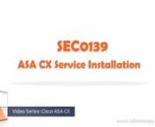 The video shows you how to install Cisco ASA CX software service version 9.3 from scratch. Here we assume to have a blank SSD although the same procedure also applies if you want to perform a module recovery. We will be able to access the CX web interface by the end of this video.