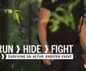 DHS training video for surviving an active shooter. Teaching tool for run hide fight.