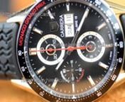 http://tinyurl.com/l4fjjzannBrand: Tag HeuernnSeries: Carrera Calibre 16 Day Date Chronograph Limited Edition Monaco Grand PrixnnReference: cv2a1f.ft6033nnMovement: Swiss Valjoux 7750 Automatic MovementnnFunctions: Chronograph, Hours, Minutes, Seconds and Daten nCase: 41X9mm, Solid Stainless SteelnnDial: Black DialnnCrystal: Sapphire Crystal Scratch Durable Glass FacennStrap: Black Rubber StrapnnWater-resistant