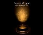 « Sounds of Light » est une installation sonore et visuelle qui rend visible l’invisible à partir des chants sacrés d’Amazonie. Un plateau de 0,4m rempli d’une fine pellicule d’eau est présenté dans l’espace. Les chants sacrés enregistrés en Amazonie auprès du Chamane Iba Huni Kui se répandent dans le bassin. nLes fréquences harmoniques générées par les ondes sonores diffusées à travers le plateau structurent une multitude de formes géométriques. Elle déploie dans l