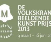 Website banner voor de tentoonstellingnDe Volkskrant Beeldende Kunstprijs 2013nin het Stedelijk Museum Schiedam.