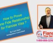 https://www.visacoach.com/genuine-relationship-video/ To be approved for a K1 Fiance or CR1 Spouse Visa couples must convince immigration they have a genuine