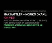 Abandon Normal Devices Festival-commissioned found-footage a/v performance feat. a soundtrack by dubmarronics. Premiered at Moves09, Manchester, UK, 25 Apr 2009.nn
