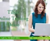 Tibco training online, Tibco Spotfire training, Tibco iprocess training by SVRTechnologies is the best leading Tibco online training institutes. http://svrtechnologies.com/tibco-online-training/n : http://svrtechnologies.com/tibco-administration-online-training/n : http://svrtechnologies.com/tibco-bw-online-training/ nnCourse Overvi