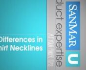Watch this video to learn the difference between T-Shirt necklines such as crew neck, ringer, scoop and more.Each neckline has many variations and appeals to a different customer.