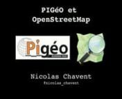 Présentation sur PIGéO et OpenStreetMap par Nicolas C. à l&#39;occasion de la deuxième journée de State of The Map Burkina Faso 2015 (SOTMBF2015), à Ouagadougou les 20, 21 et 22 juillet. La fin de la présentation est malheureusement absente faute de mémoire restante sur la caméra.