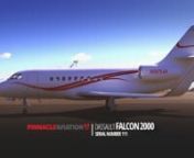 Contact Usn800.333.1680n480.998.8989nsales@pinnacleaviation.comnnDassault Falcon 2000nSerial Number 111nhttp://www.pinnacleaviation.com/sales/detail/55nnPinnacle Aviation Websitenhttp://www.pinnacleaviation.comnnAirframenTotal Time 3461.7 HoursnTotal Landings 2042nnEngines nHoneywell/General Electric CFE-738-1-1B – CSP GoldnLeft Engine - S/N P105353 n3423.0 Hours Total Time, 2016 Total Cyclesn nRight Engine - S/N P105346 n3423.0 Hours Total Time, 2016 Total Cyclesn nAuxiliary Power Unit nHoney