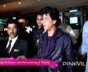 SRK, Kajol & Boman catch the screening of 'Dilwale' from kajol