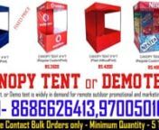Contact For - 08686626413,9700501626 Demo Tents &amp; Canopy Tent Sale in Bangalore, Hyderabad, Chennai, Mumbai, Pune, and Coimbatore &amp; Goa City&#39;s.nIf You Need Call -08686626413,09700501626, Canopy Tent, POP-Up-tent, Promotional Tent, Demo-Tent, Easy-up-Tent OR Collapsible Tent, is widely in demand for remote outdoor promotional and marketing activities. .This Is The Fastest Route To Reach Your Brand To Your Customers, It Is Low Cost &amp; Great Sales Place For Your Business..We are one of t