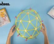 Strawbees is the super simple and award winning construction toy for regular drinking straws and cardboard. The Buckminster Fuller Dome demonstrates advanced geometry and spatial thinking. Looks amazing as a lamp shade when finished. :) Find more instructions at strawbees.com