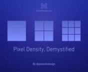 Understanding pixel density in digital screens is essential for any screen-based designer. What do terms like “1x” and “2x” really mean, and why do they matter? And, most importantly, how can you manage the increasing complexity of designing for devices with a wide range of pixel densities?nnMedium Article: https://medium.com/@pnowelldesign/pixel-density-demystified-a4db63ba2922nHelpful Resources: http://sketchmaster.com/pixel-density/?sm_s=vmdscnnThis video was made as part of Sketch Ma