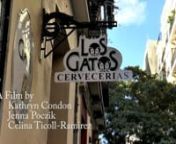 A film by Kathryn Condon, Jenna Poczik and Celina Ticoll-Ramirez.nnSynopsis: nLos Gatos is an exploration of the food culture of Madrid through the lens of Lola, the restaurant and its customers. nnArtistic Statements (excerpts):nn“ (…) When my friends Celina, Jenna and I first moved to Madrid, we immediately immersed ourselves in the rich gastronomical culture that occupies this city. Since we could not get enough of the traditional Madrid dining experience ourselves, there was no doubt tha