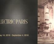 Electric Paris - On exhibit at the Bruce Museum, Greenwich, CT - May 14, 2016 - September 4, 2016 - brucemuseum.orgnnParis had been known as the City of Light long before the widespread use of gaslight and electricity.The name arose during the Enlightenment, when philosophers made Paris a center of ideas and of metaphorical illumination.By the mid-nineteenth century, the epithet became associated with the city’s adoption of artificial lighting: in the 1840s and 1850s, gas lamps were first
